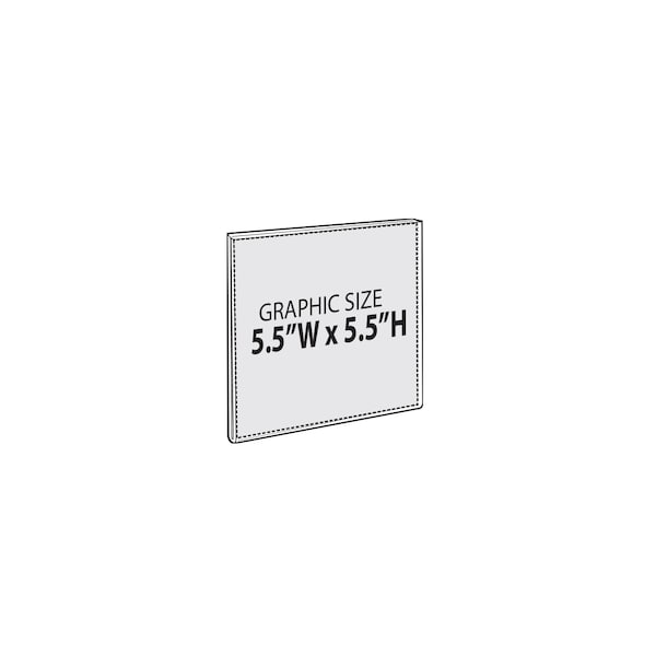 5.5"W x 5.5"H Sign Holder w/ Magnetic Strips, PK10